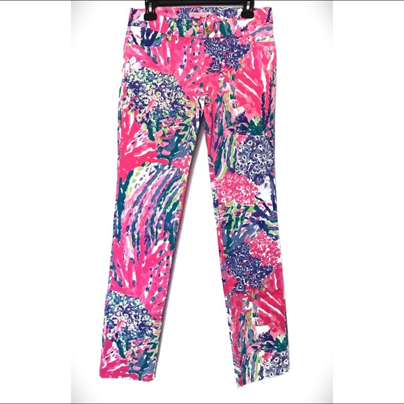Lilly Pulitzer Callahan Chino Pants Jeans SZ 2 - Picture 4 of 8